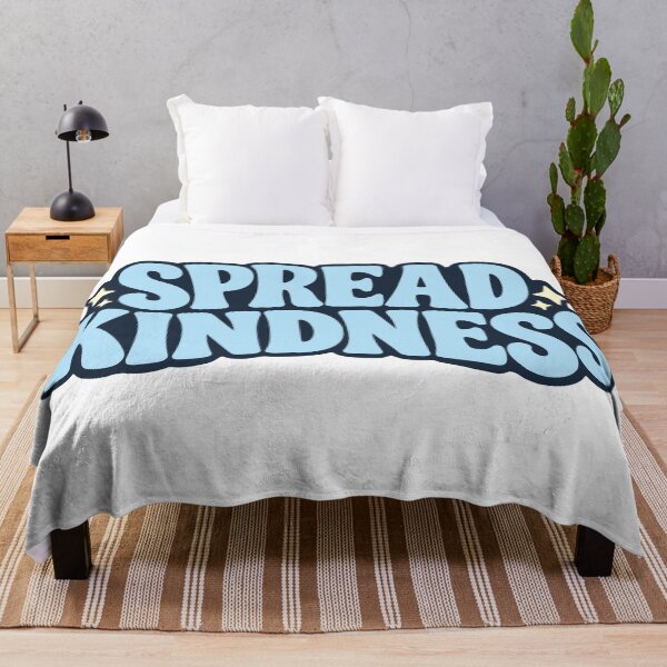Item preview, Spread Kindness Blue Groovy Retro Typography Positive Quote designed and sold by FemmePod.