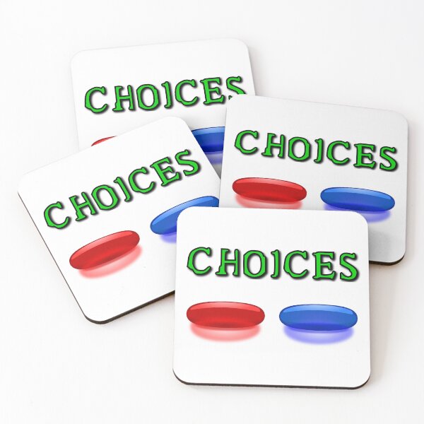 Item preview, Choices: Red Pill Blue Pill with Shadow designed and sold by Karate Octopus.