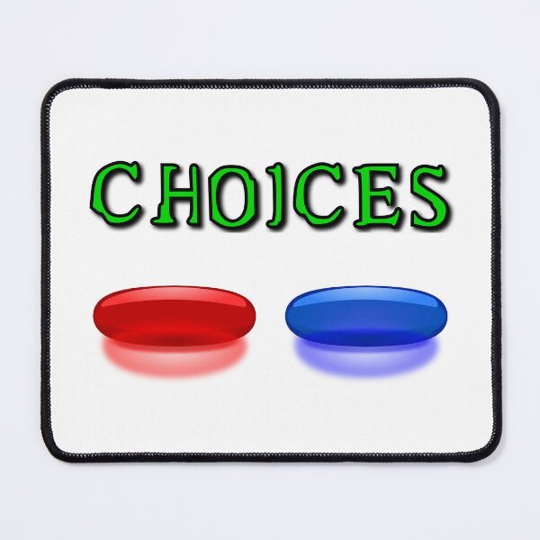 Item preview, Choices: Red Pill Blue Pill with Shadow designed and sold by Karate Octopus.