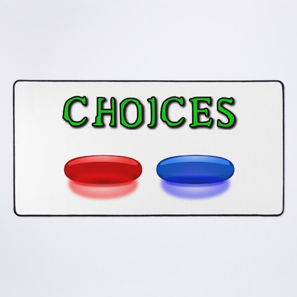 Item preview, Choices: Red Pill Blue Pill with Shadow designed and sold by Karate Octopus.