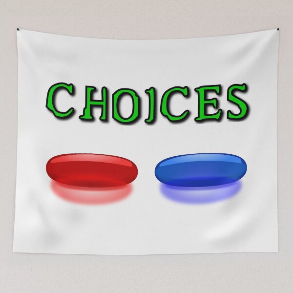 Item preview, Choices: Red Pill Blue Pill with Shadow designed and sold by Karate Octopus.
