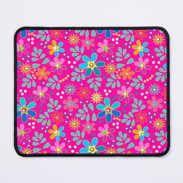 Item preview, floral pattern retro crimson sixties designed and sold by fuzzyfox.