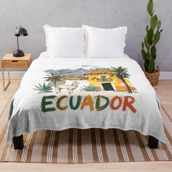 Item preview, Colorful Ecuador: Andes, Llama and Village designed and sold by EdwinkOne.