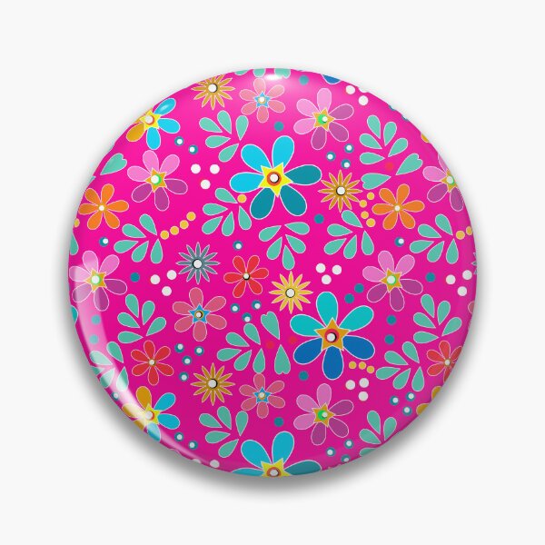 Item preview, floral pattern retro crimson sixties designed and sold by fuzzyfox.