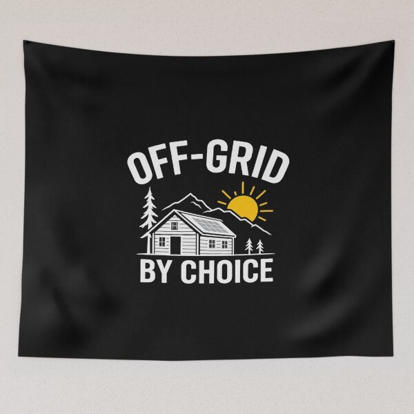 Item preview, Off-Grid by Choice — Solar Cabin & Mountain Design designed and sold by UrsaOasis.