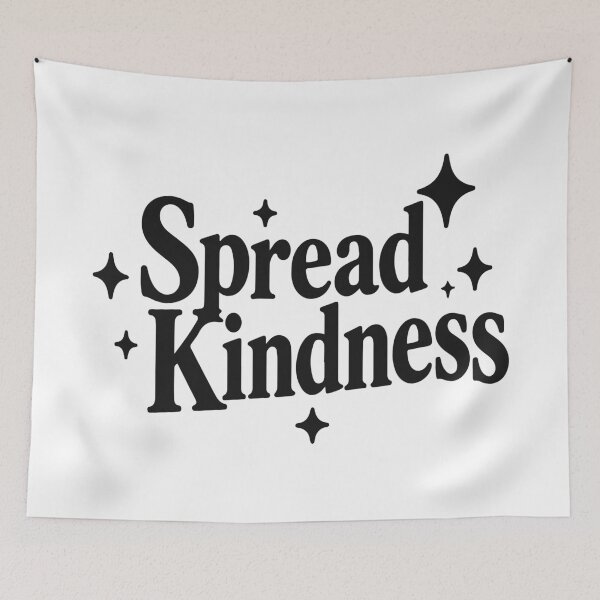 Item preview, Spread Kindness Black Retro Typography Positive Quote Design designed and sold by FemmePod.
