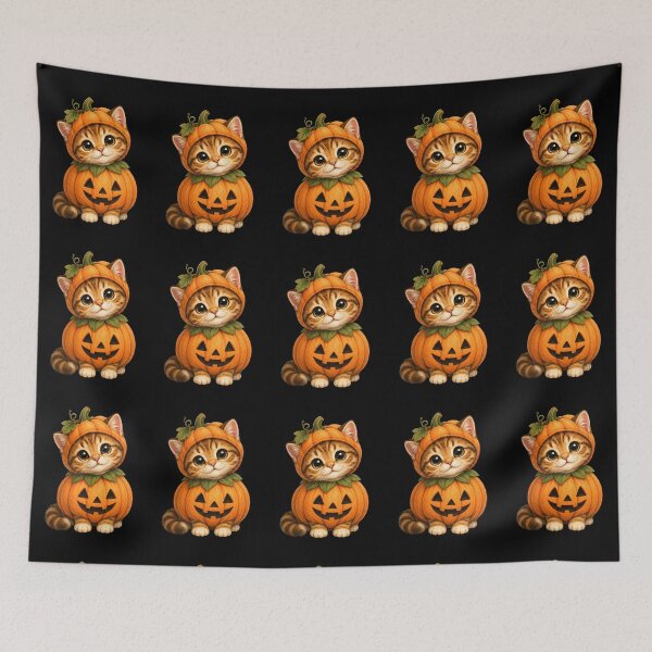 Item preview, cat dressed as a pumpkin designed and sold by PasoaPaso2025.