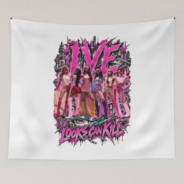 Item preview, IVE Group Looks Can Kill Pink Graphic designed and sold by Valereekmerch.
