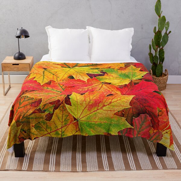 Item preview, Autumn Red And Golden Leaves Vibrant Colorful Art designed and sold by DEC02.