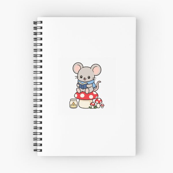 Item preview, Cute Mouse Reading Sticker | Cozy Book Lover Cottagecore designed and sold by LearnFunStore.