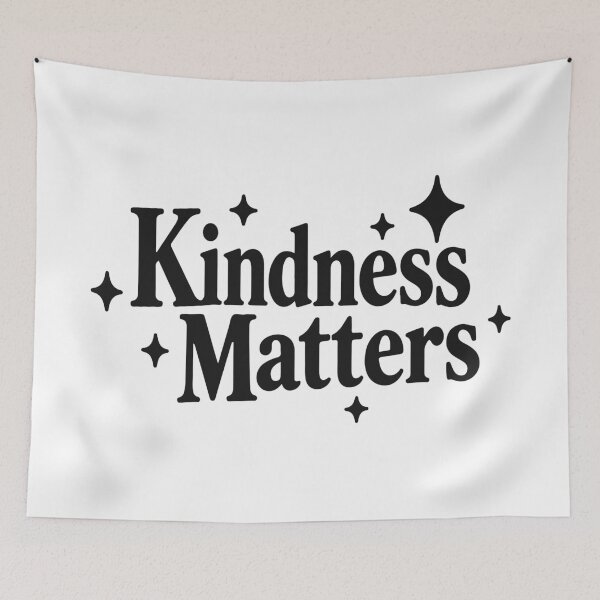 Item preview, Kindness Matters Black Retro Typography Positive Quote Design designed and sold by FemmePod.