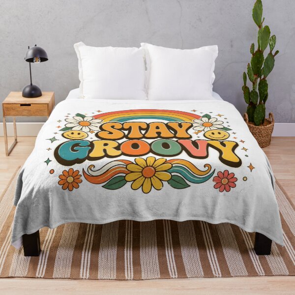 Item preview, Stay Groovy Retro 70s Rainbow Hippie designed and sold by ChotipahArt.