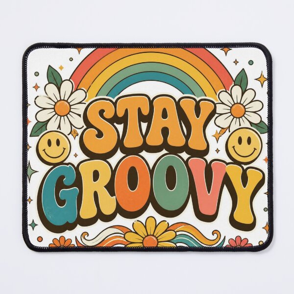 Item preview, Stay Groovy Retro 70s Rainbow Hippie designed and sold by ChotipahArt.