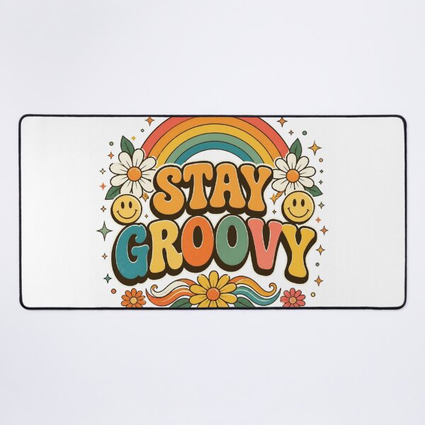 Item preview, Stay Groovy Retro 70s Rainbow Hippie designed and sold by ChotipahArt.