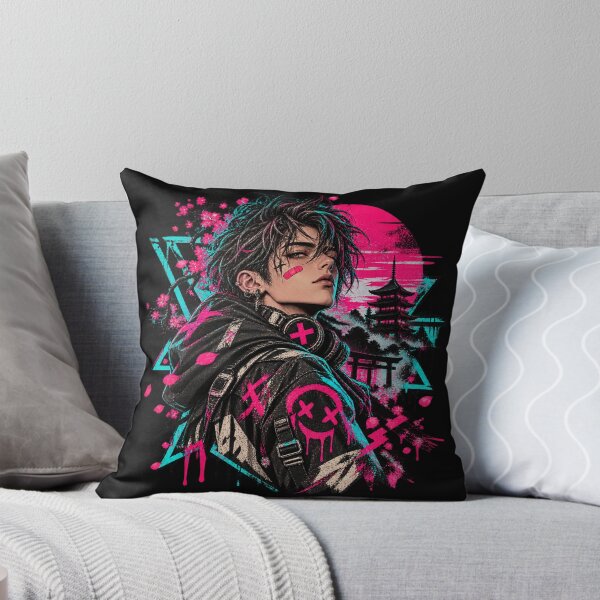 Item preview, Neon Ronin – Japanese Cyberpunk Anime Boy Y2K Streetwear designed and sold by Kevin Shearer.
