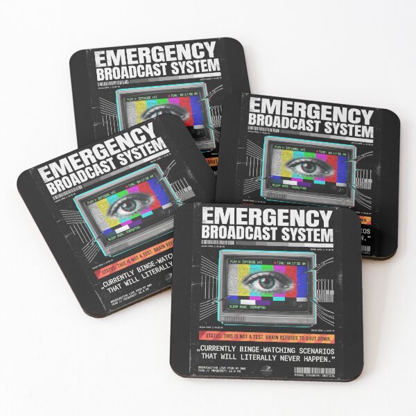 Item preview, Emergency Broadcast System Currently Binge Watching Scenarios Overthinker Analog Horror designed and sold by Mircea786.