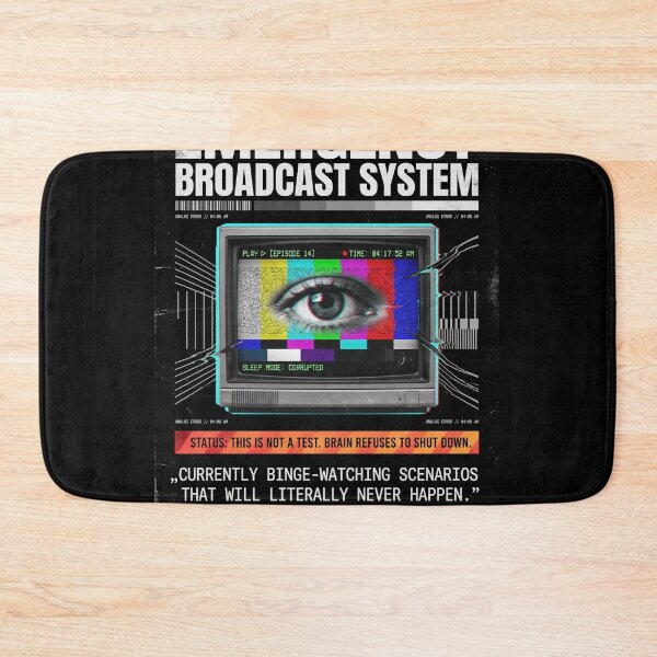 Item preview, Emergency Broadcast System Currently Binge Watching Scenarios Overthinker Analog Horror designed and sold by Mircea786.