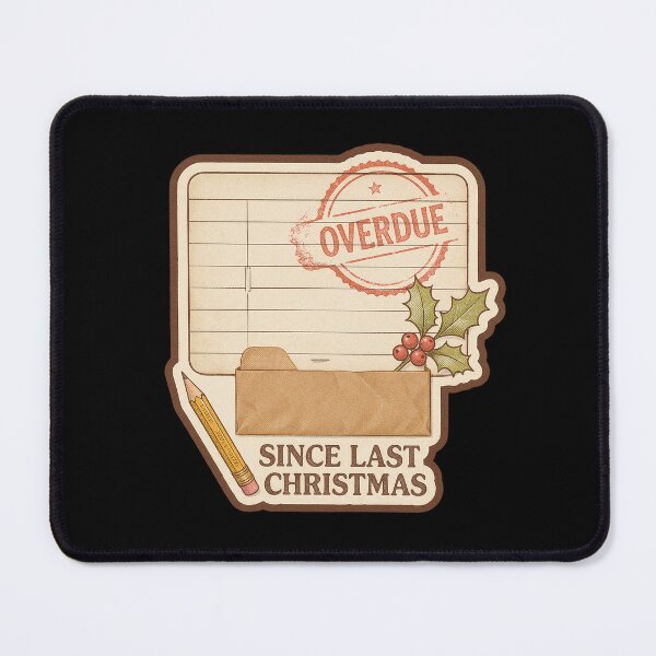 Item preview, Overdue Since Last Christmas - Retro Library designed and sold by TheCalmEdit.