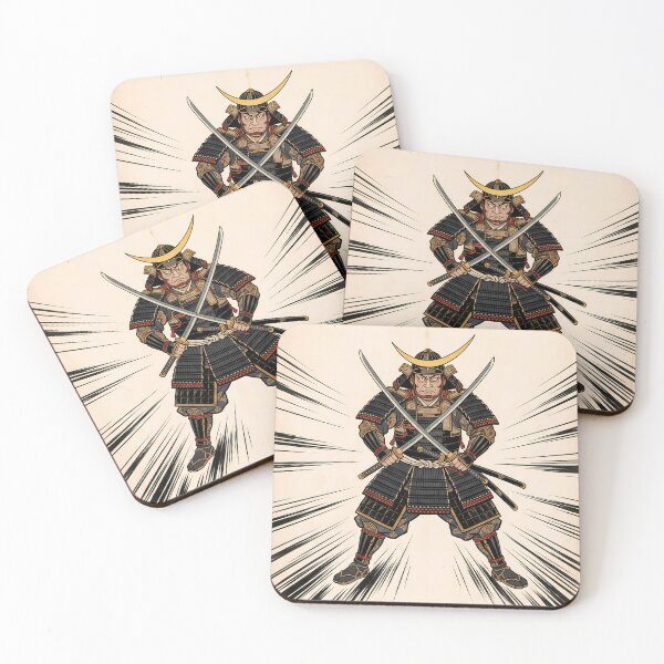 Item preview, Armored Samurai Crossing Twin Katana Swords designed and sold by TokyoUkiyoHouse.