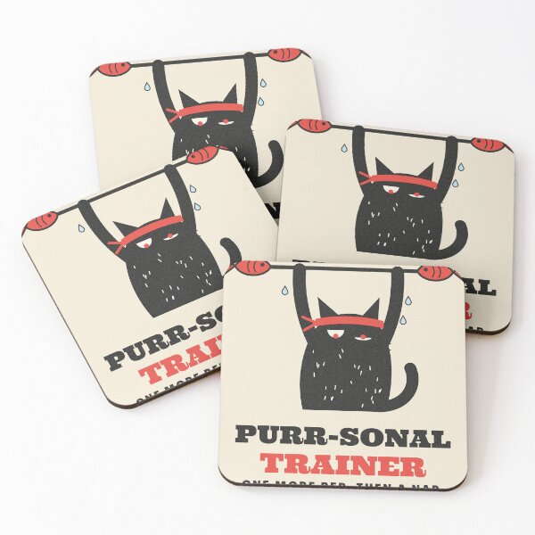 Item preview, Purr-sonal Trainer Funny Gym Cat designed and sold by somebasic.