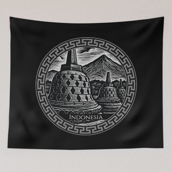 Item preview, Indonesia Vintage Woodcut Art designed and sold by Thistle-TShop.