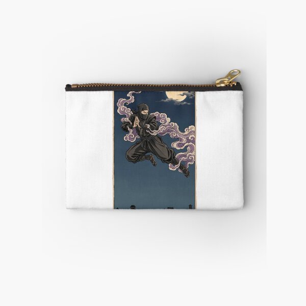 Item preview, Leaping Ninja Hand Sign Under Full Moon designed and sold by TokyoUkiyoHouse.