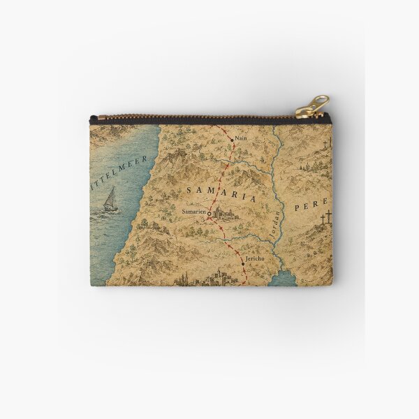 Item preview, Jesus Trail Map Pilgrim Route Nazareth Jerusalem Bible Vintage Hiking Map designed and sold by Mauswohn.