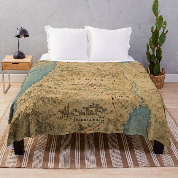Item preview, Jesus Trail Map Pilgrim Route Nazareth Jerusalem Bible Vintage Hiking Map designed and sold by Mauswohn.