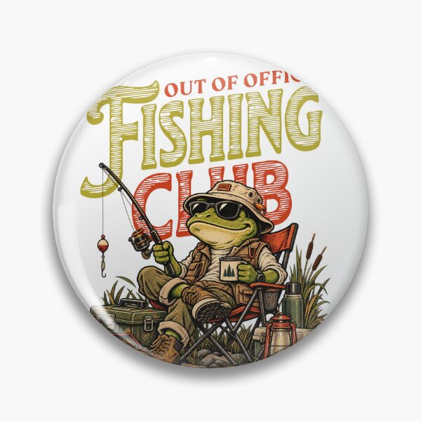 Item preview, Out of Office Fishing Club Frog designed and sold by wibawawork.