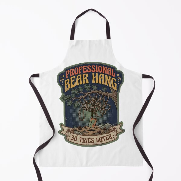 Item preview, Professional Bear Hang 30 Tries Later – Funny Backcountry Camping Hiking Wilderness Humor Art designed and sold by Luminari Creations.