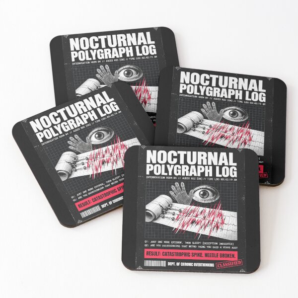 Item preview, Nocturnal Polygraph Log Overthinker Lie Detector Vintage Thriller Aesthetic designed and sold by Mircea786.