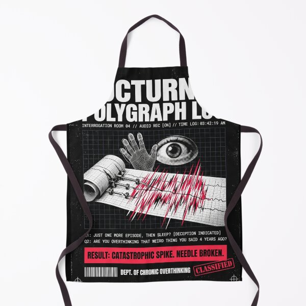 Item preview, Nocturnal Polygraph Log Overthinker Lie Detector Vintage Thriller Aesthetic designed and sold by Mircea786.