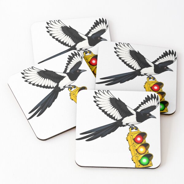 Item preview, Traffic Thief - Magpie Carrying a Traffic Light designed and sold by Digipeel.