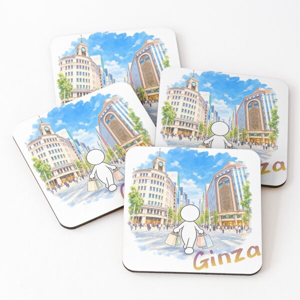 Item preview, Ginza Pedestrian Paradise Shopping - Wako Clock Tower Tokyo Pictogram designed and sold by japan-picto.