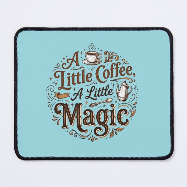 Item preview, A Little Coffee, A Little Magic – Cute Cozy Coffee Lover Quote, Aesthetic Vintage Sticker designed and sold by WallMuseStudio .