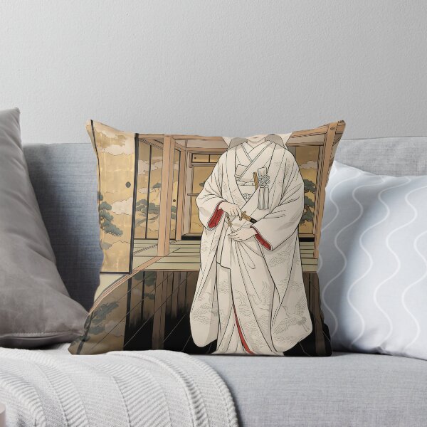 Item preview, Japanese Bride in Shiromuku on Black Lacquer Floor designed and sold by TokyoUkiyoHouse.