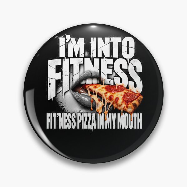 Item preview, I’m Into Fitness – Fitness Pizza in My Mouth Funny Pizza Lover Gym Humor designed and sold by PosiMCreations.