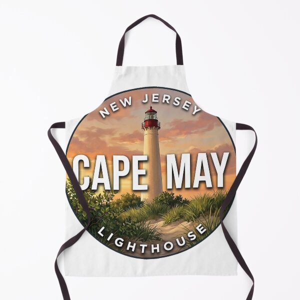 Item preview, Cape May Lighthouse New Jersey Sunset Tower Round Badge Sticker designed and sold by DetourDgn.