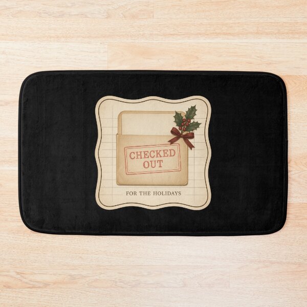 Item preview, Checked Out for the Holidays - Library Christmas designed and sold by TheCalmEdit.