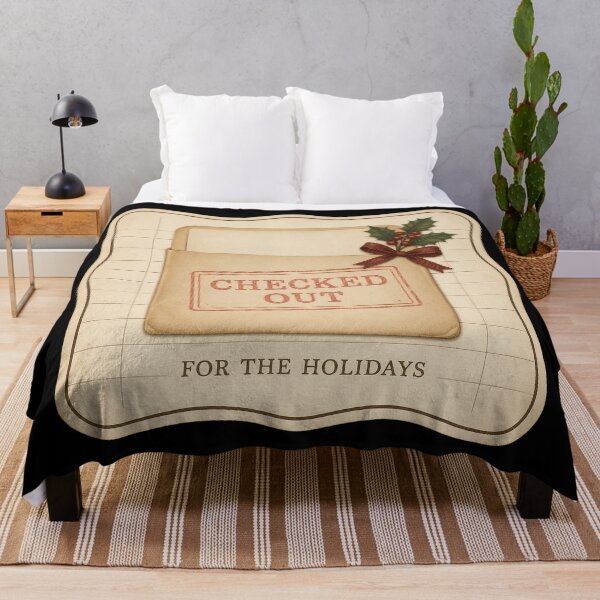 Item preview, Checked Out for the Holidays - Library Christmas designed and sold by TheCalmEdit.