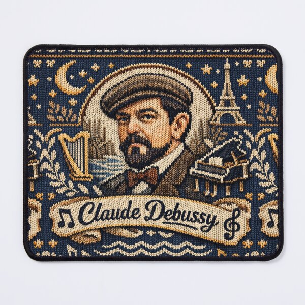 Item preview, Claude Debussy, composer, music, knitting pattern Clair De Lune designed and sold by Mauswohn.