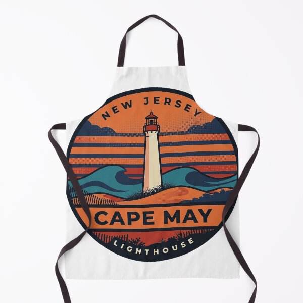 Item preview, Cape May Lighthouse New Jersey Retro Sunset Vintage Badge Sticker designed and sold by DetourDgn.