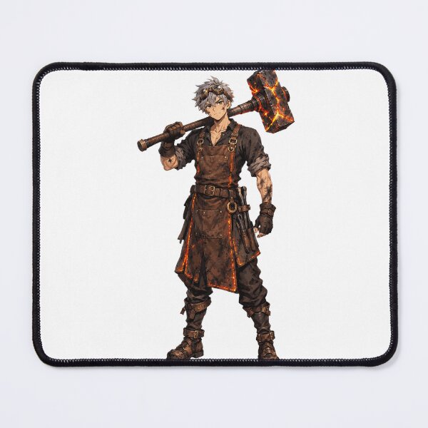 Item preview, Volcano Blacksmith Original Anime Art designed and sold by AnimeOrbit.