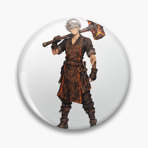 Item preview, Volcano Blacksmith Original Anime Art designed and sold by AnimeOrbit.