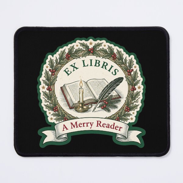 Item preview, Ex Libris Merry Reader - Christmas Bookplate designed and sold by TheCalmEdit.