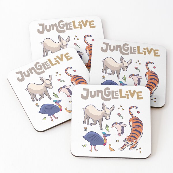Item preview, Jungle LIVE Cute Animal Squad - Tiger & Friends Graphic designed and sold by SEW WHAT.