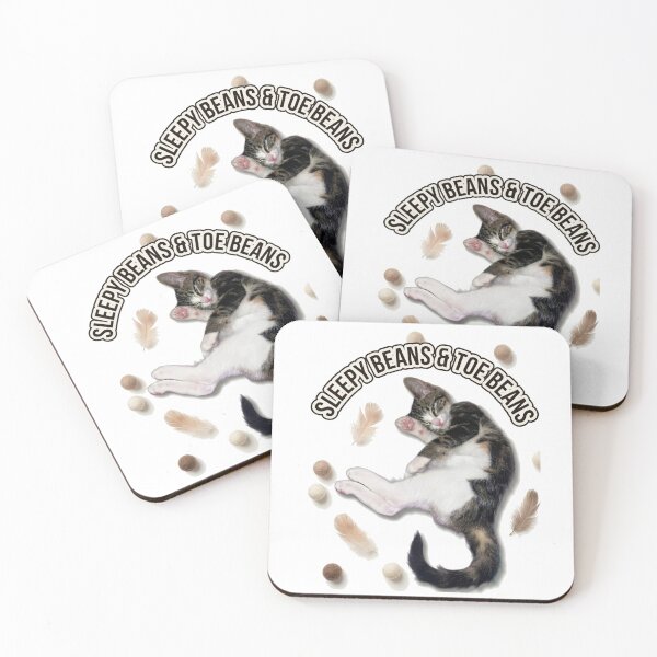 Item preview, Sleepy Beans and Toe Beans Cute Sleeping Cat designed and sold by MeliMedO Art.