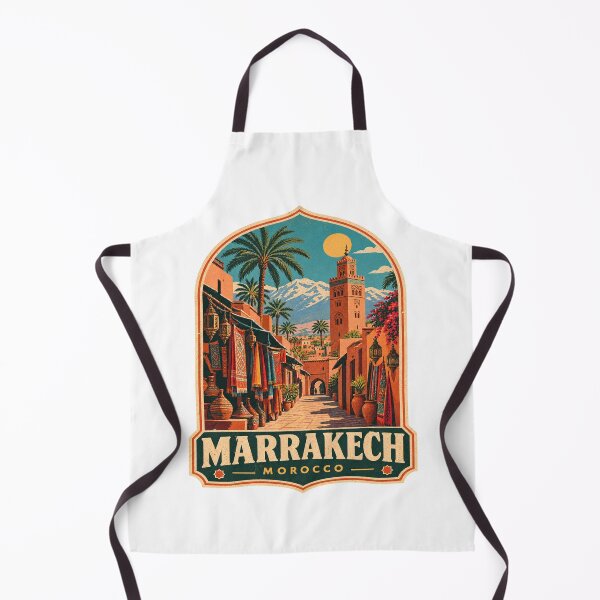 Item preview, Póster y regalo vintage del zoco de Marrakech, Marruecos designed and sold by Globalcitytees.