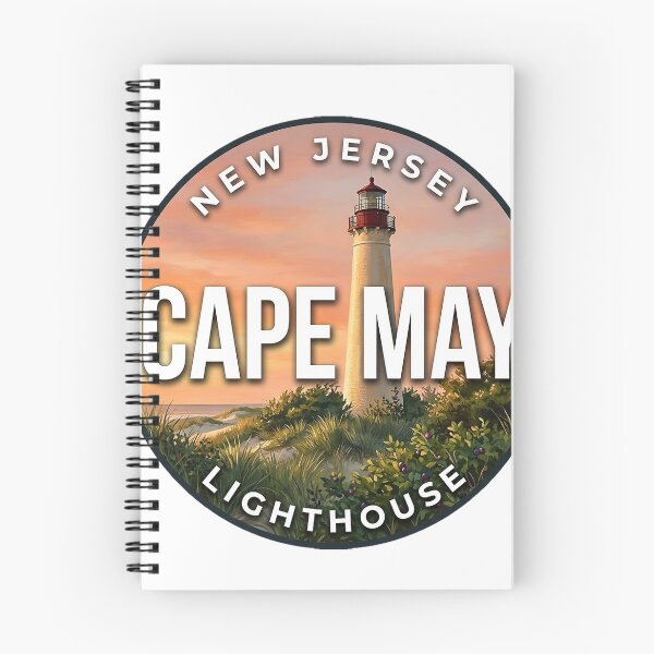 Item preview, Cape May Lighthouse New Jersey Sunset Tower Round Badge Sticker designed and sold by DetourDgn.