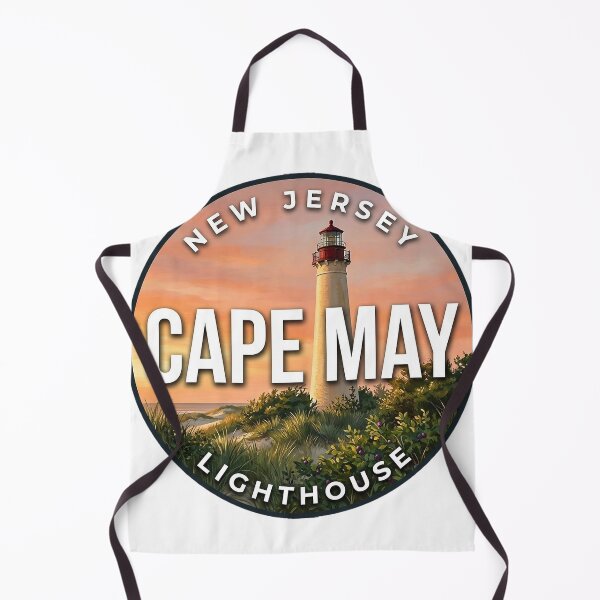 Item preview, Cape May Lighthouse New Jersey Sunset Tower Round Badge Sticker designed and sold by DetourDgn.